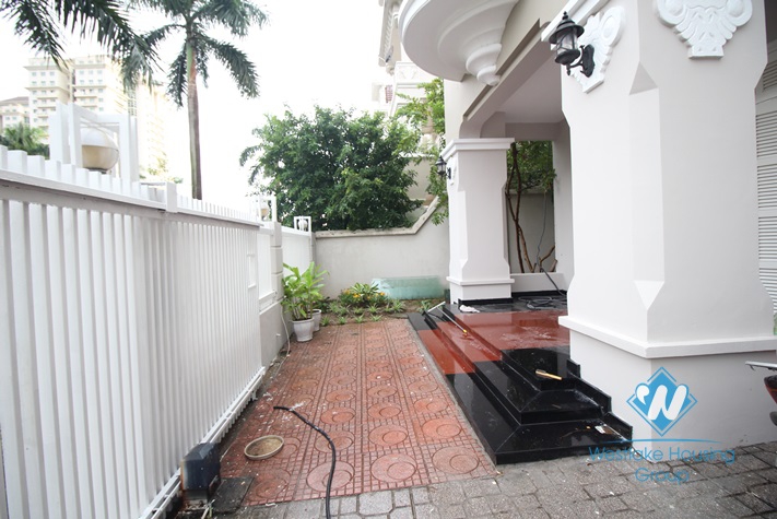 Large size and fully furnished house available for lease in Ciputra, Tay Ho district, Hanoi
